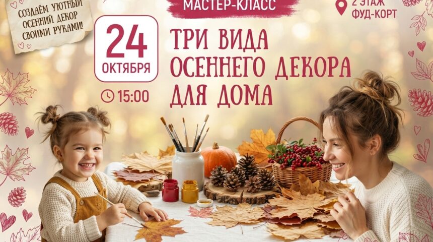 🍁 «Три вида осеннего декора» — мастерим всей семьёй